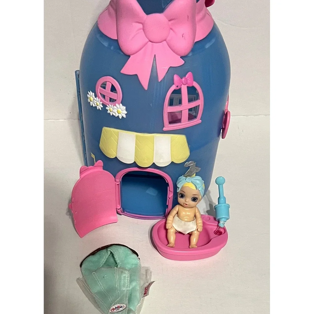 Baby Born Surprise Milk Bottle House Playset Doll Tub Accessories Lot